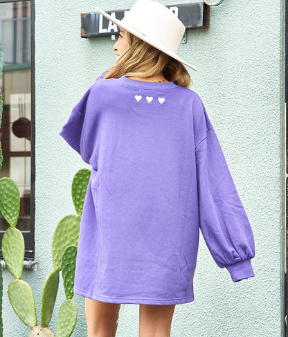 ARMY サガラ刺繍 ボリューム袖 裏毛スウェット トレーナー 853-5762