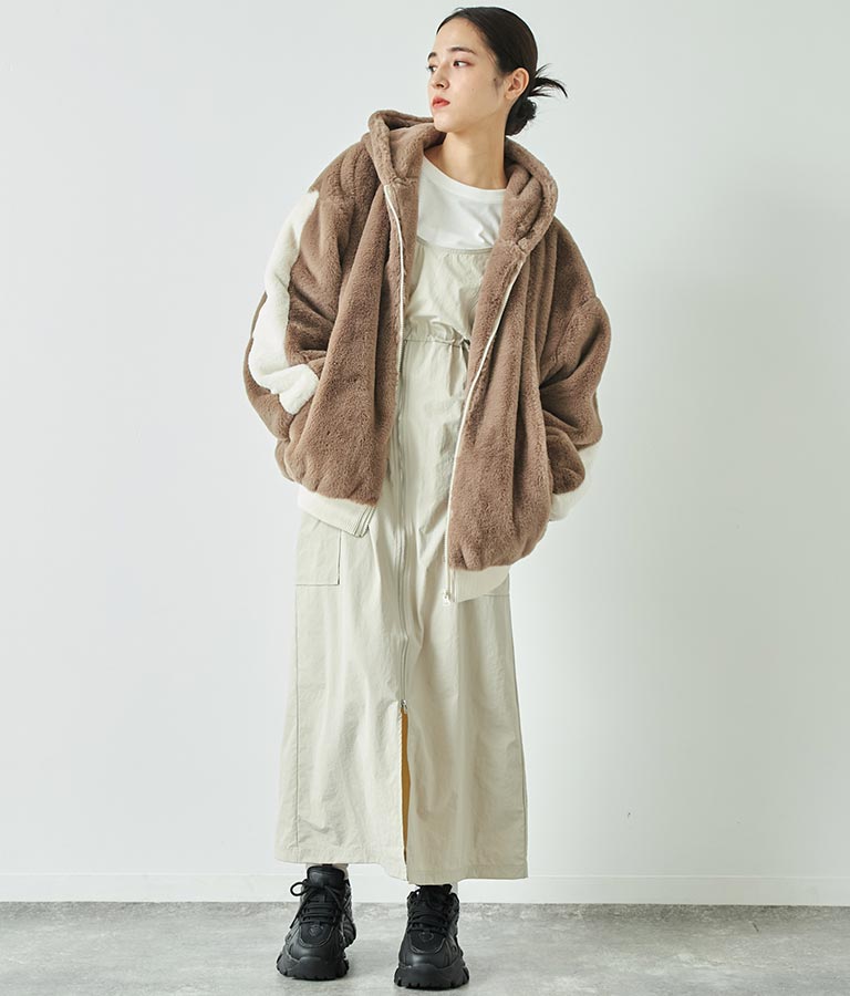 フロントジップミリタリーキャミワンピース 797-9072