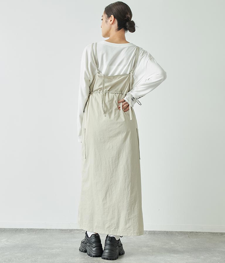 フロントジップミリタリーキャミワンピース 797-9072