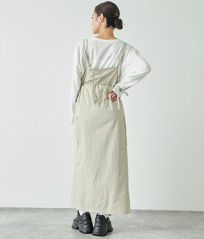 フロントジップミリタリーキャミワンピース 797-9072