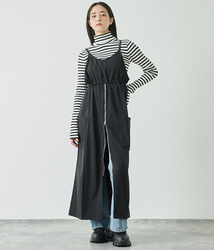 フロントジップミリタリーキャミワンピース 797-9072