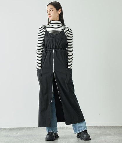 フロントジップミリタリーキャミワンピース 797-9072