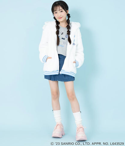 ANAPGiRL × シナモロール 耳付き ボア ジップパーカー【KIDSお揃い】 914-7323