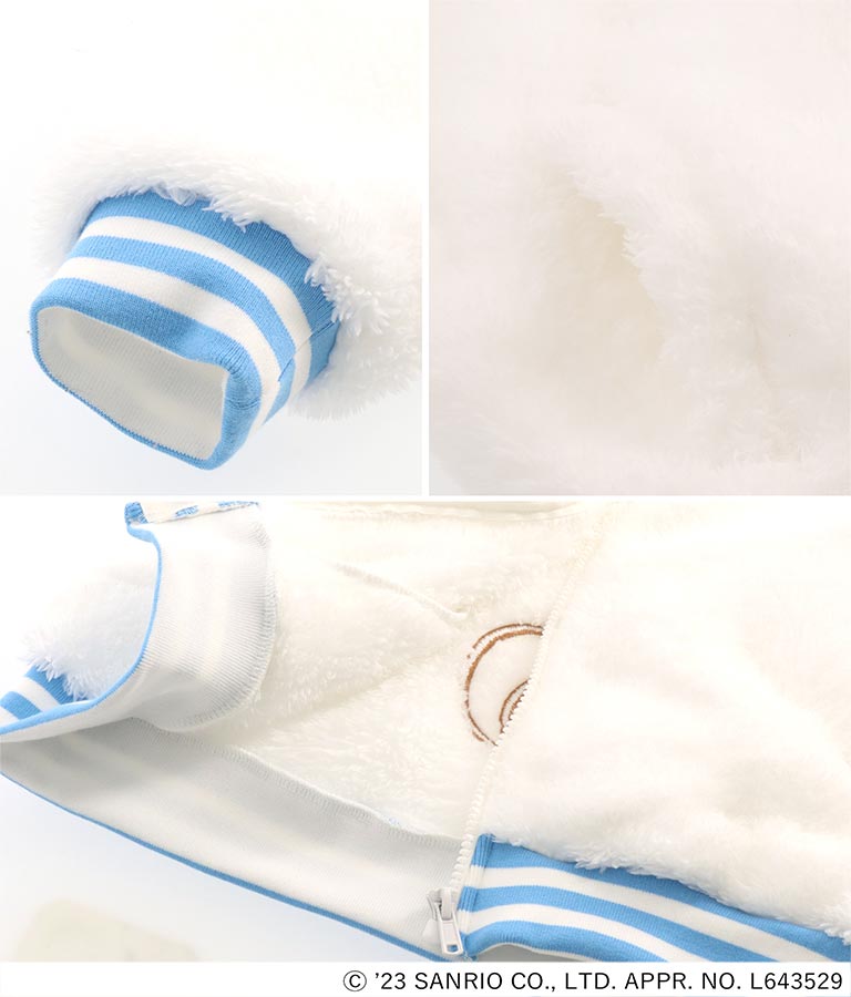 ANAPGiRL × シナモロール 耳付き ボア ジップパーカー【KIDSお揃い】 914-7323