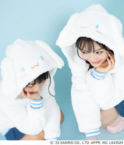 ANAPGiRL × シナモロール 耳付き ボア ジップパーカー【KIDSお揃い】 914-7323