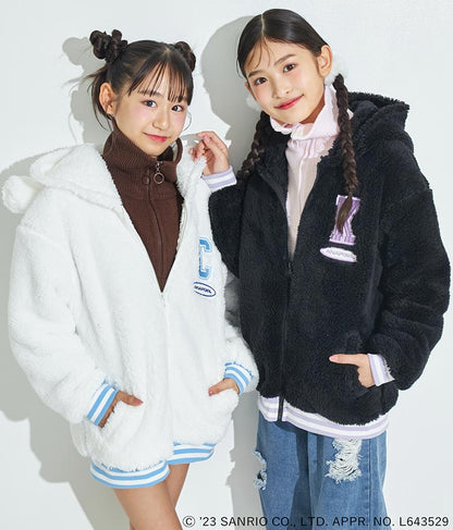ANAPGiRL × シナモロール 耳付き ボア ジップパーカー【KIDSお揃い】 914-7323