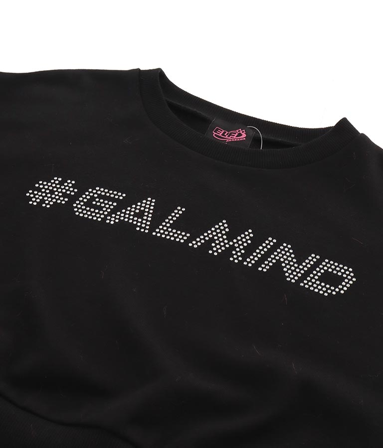 エルフ荒川 × ANAPコラボ GALMIND ラインストーン 袖ファー ショート丈 スウェット トレーナー 793-9063