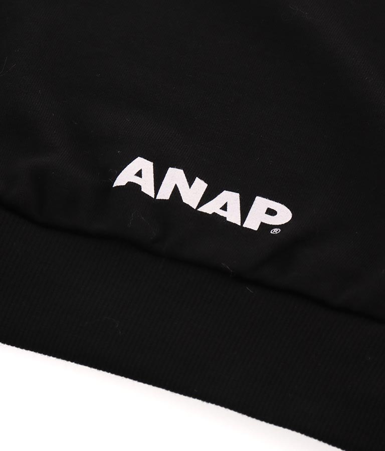 エルフ荒川 × ANAPコラボ GALMIND ラインストーン 袖ファー ショート丈 スウェット トレーナー 793-9063