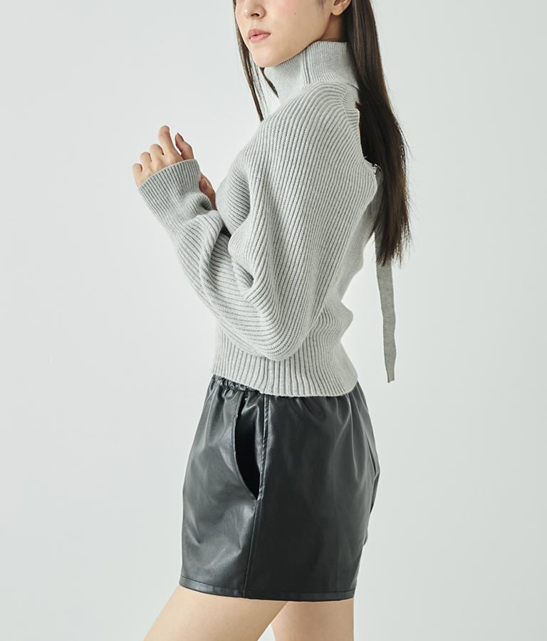 タートルネッククロップドニットアンサンブル セット