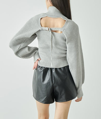 タートルネッククロップドニットアンサンブル セット 158-5515