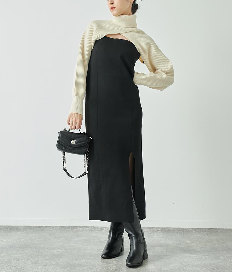 タートルネッククロップドニットアンサンブル セット 158-5515