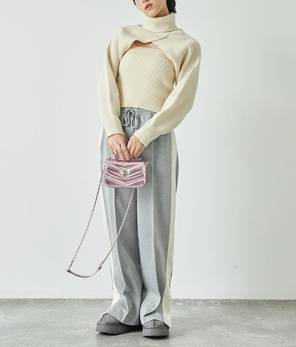 タートルネッククロップドニットアンサンブル セット 158-5515