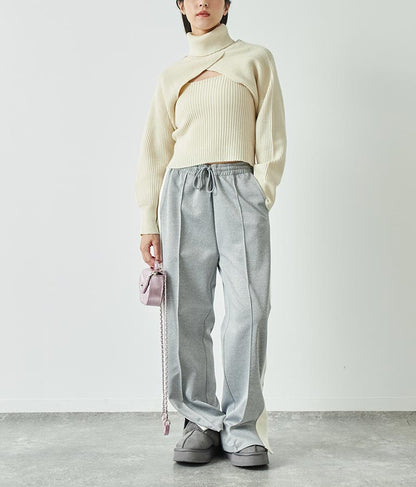 タートルネッククロップドニットアンサンブル セット 158-5515