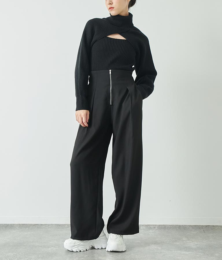 タートルネッククロップドニットアンサンブル セット 158-5515