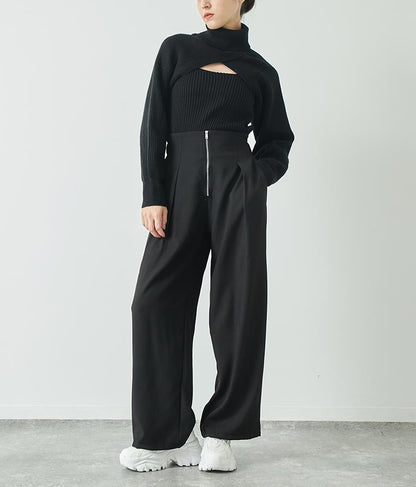 タートルネッククロップドニットアンサンブル セット 158-5515