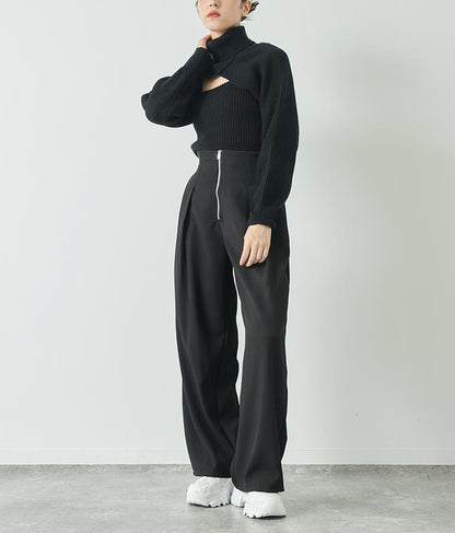 タートルネッククロップドニットアンサンブル セット 158-5515