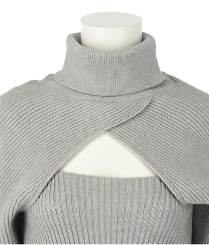 タートルネッククロップドニットアンサンブル セット 158-5515