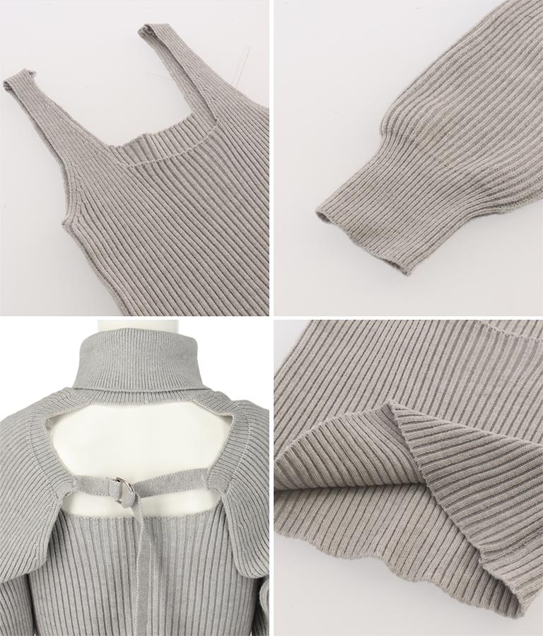 タートルネッククロップドニットアンサンブル セット 158-5515