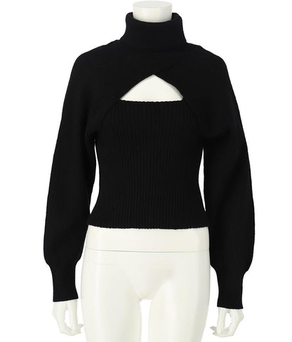 タートルネッククロップドニットアンサンブル セット 158-5515