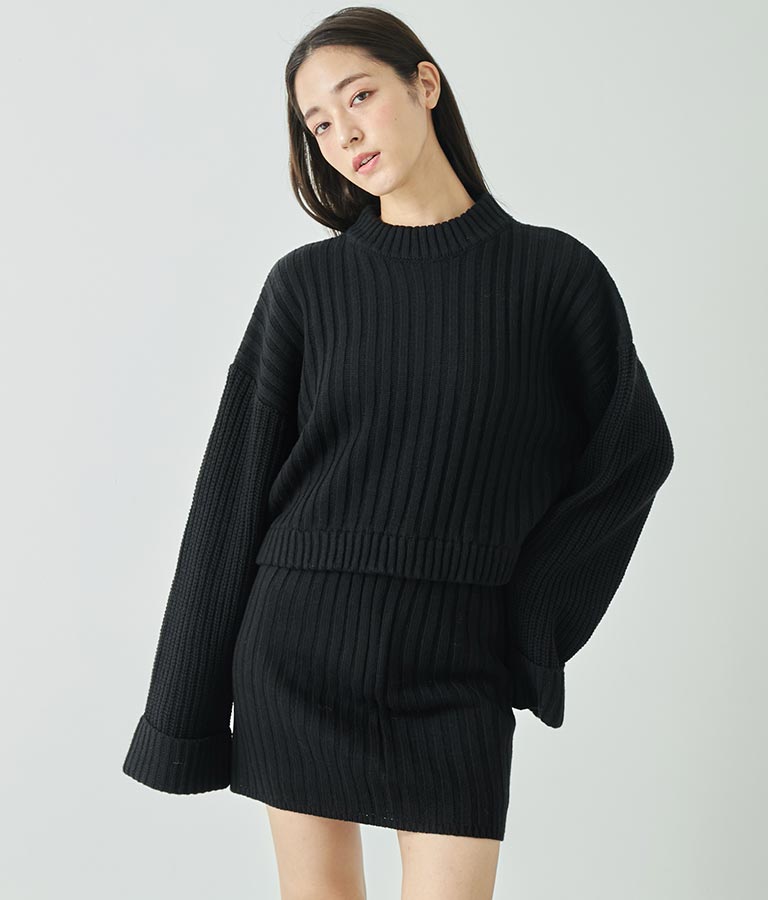 プチハイネックニットセットアップ【親子お揃い】 798-8949