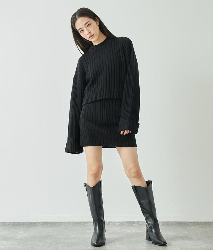 プチハイネックニットセットアップ【親子お揃い】 798-8949