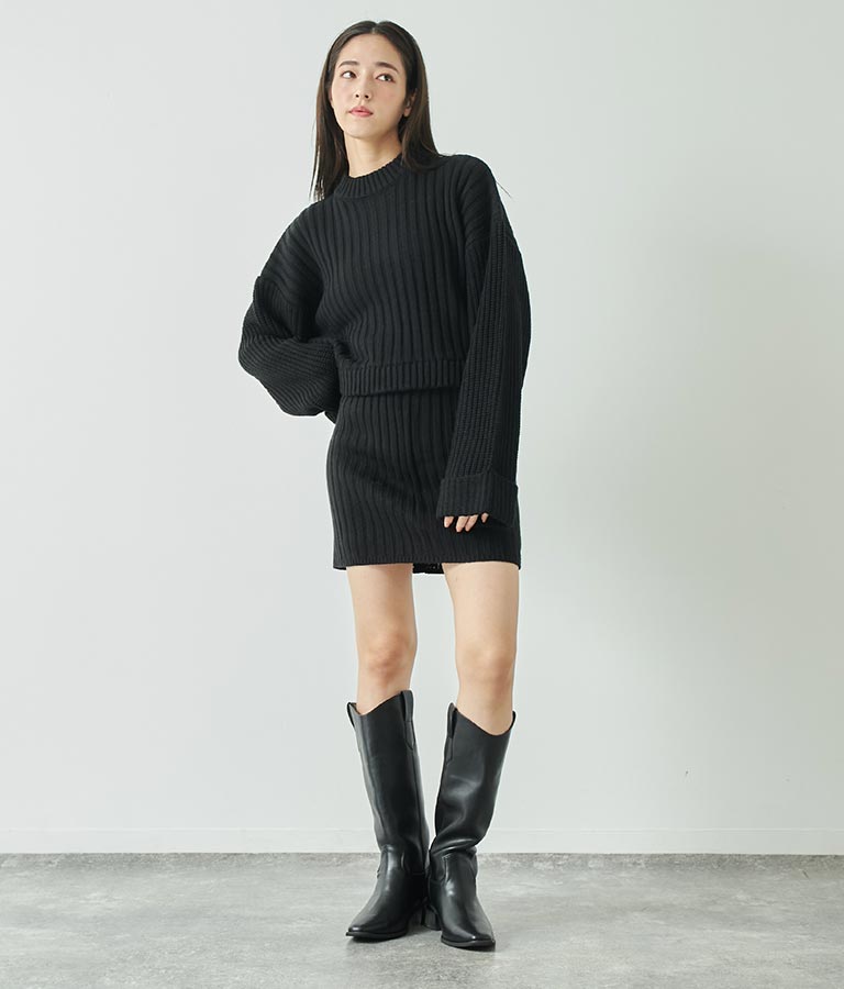 プチハイネックニットセットアップ【親子お揃い】 798-8949