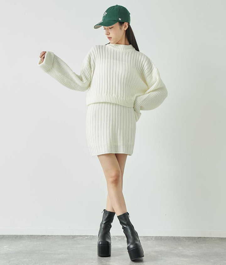 プチハイネックニットセットアップ【親子お揃い】 798-8949