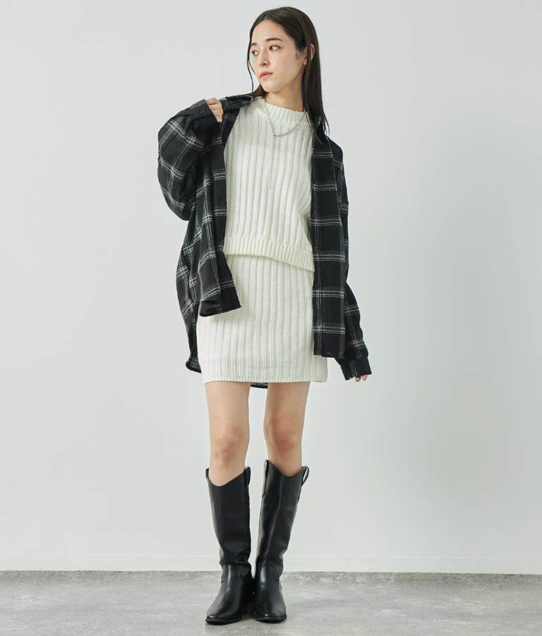 プチハイネックニットセットアップ【親子お揃い】 798-8949