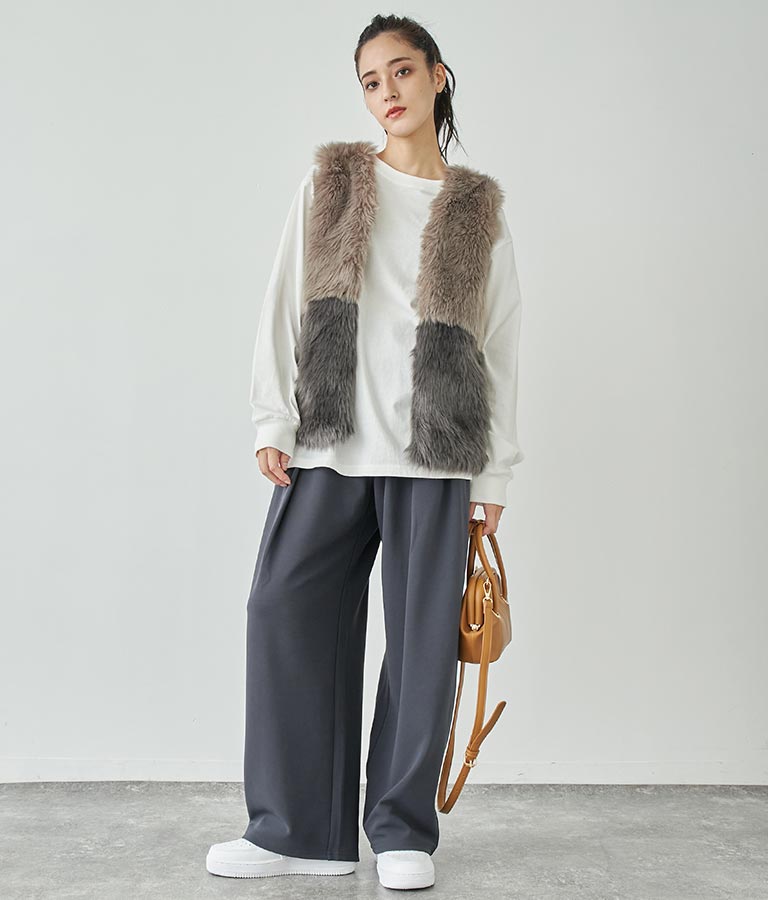 タック ワイド パンツ 792-8983