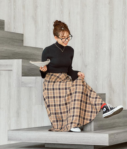 バイヤスチェックフレアスカート 521-6728