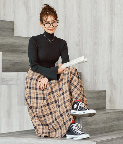 バイヤスチェックフレアスカート 521-6728