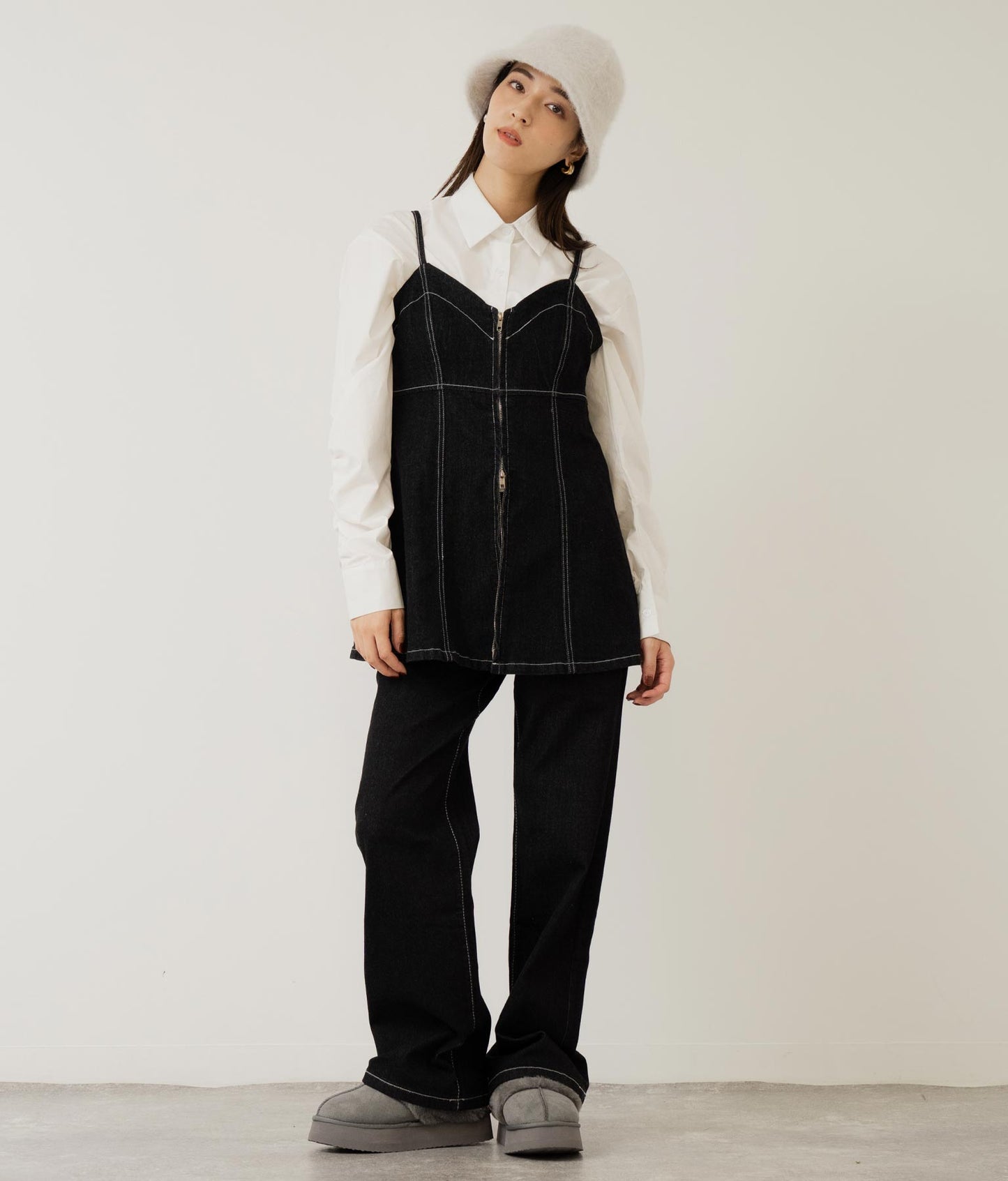 ストレッチ デニム ロング パンツ 152-5447