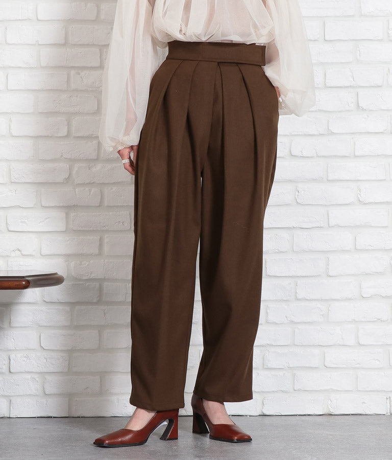 起毛ツイル ベルクロ タックパンツ