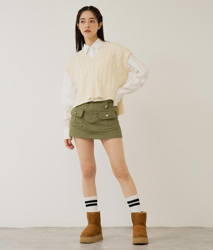 厚底ムートンブーツ 799-8940