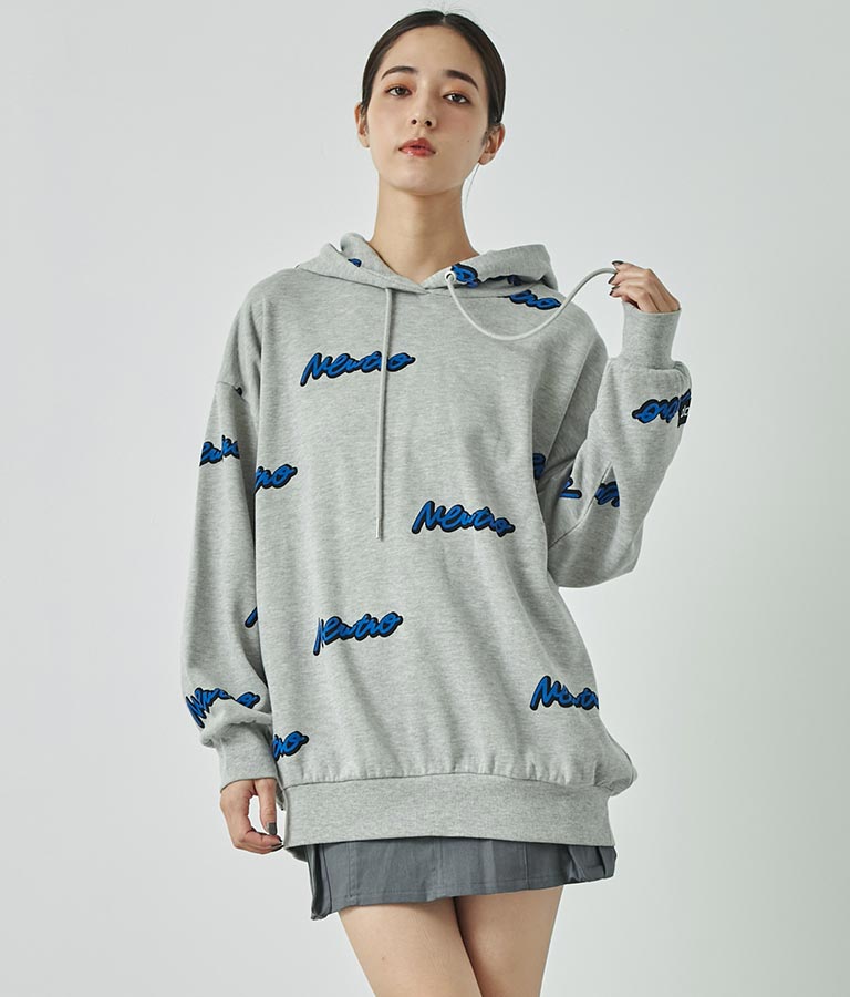 英字柄 裏毛 スウェット パーカー【親子お揃い】 793-9041