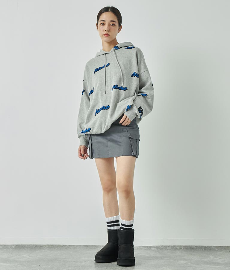 英字柄 裏毛 スウェット パーカー【親子お揃い】 793-9041