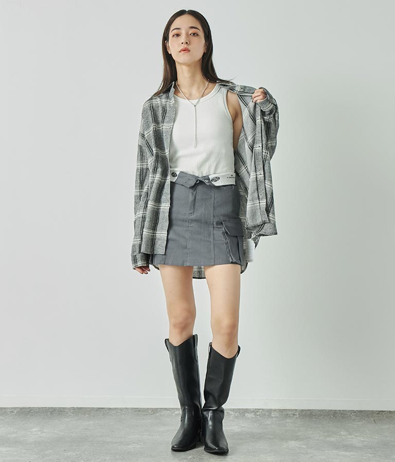 パッド付きリブタンクトップ 153-5443