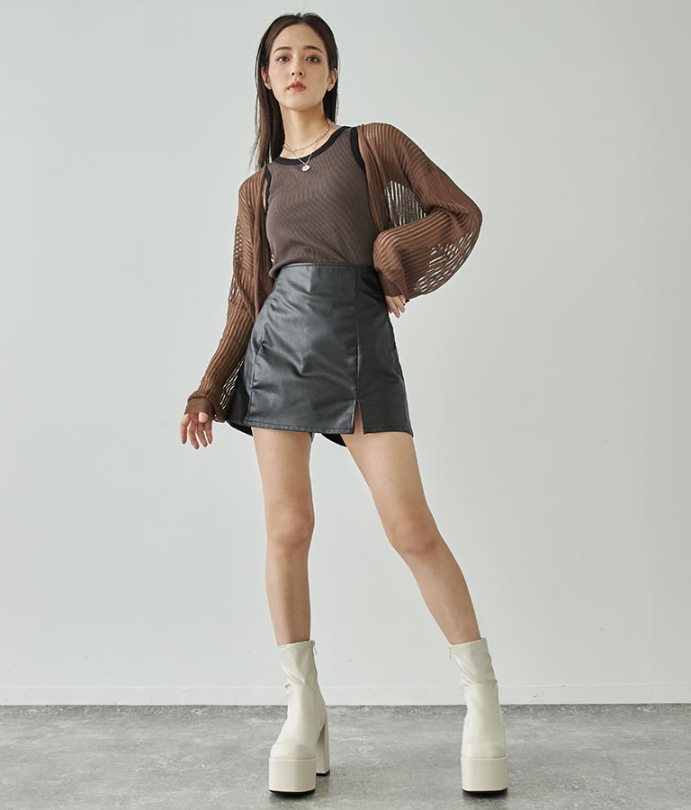 パッド付きリブタンクトップ 153-5443