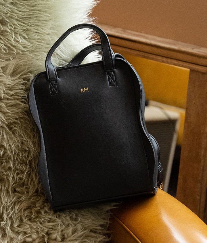 ACCOMMODE 配色 ポーチ付き ウェーブ ミニ ショルダーバッグ