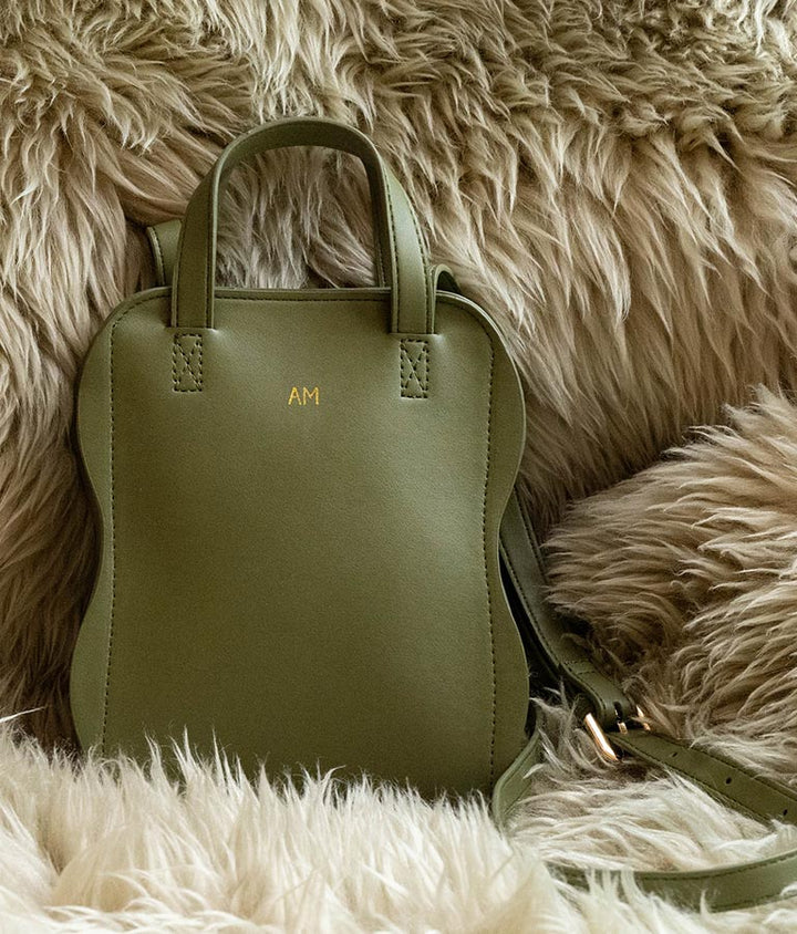 ACCOMMODE 配色 ポーチ付き ウェーブ ミニ ショルダーバッグ 529-6729
