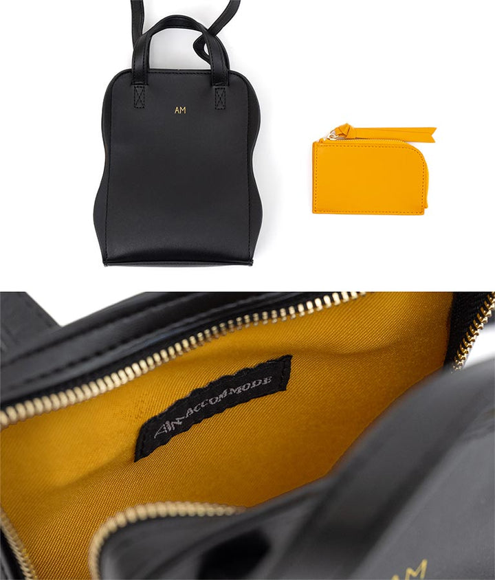 ACCOMMODE 配色 ポーチ付き ウェーブ ミニ ショルダーバッグ 529-6729
