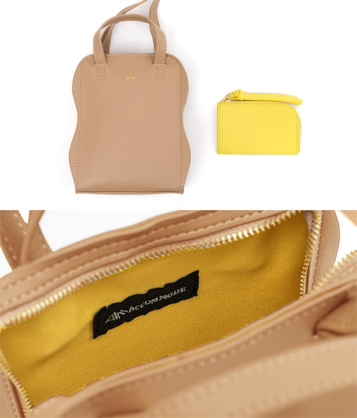 ACCOMMODE 配色 ポーチ付き ウェーブ ミニ ショルダーバッグ 529-6729