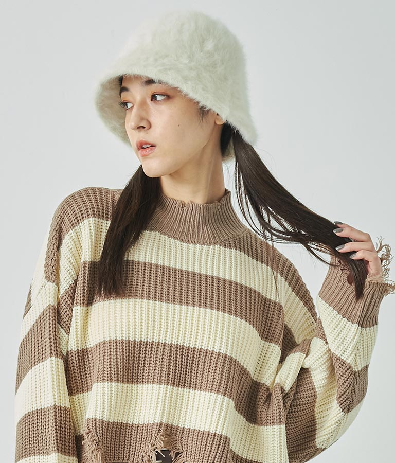 フェイクファー チューリップ ハット 159-5519