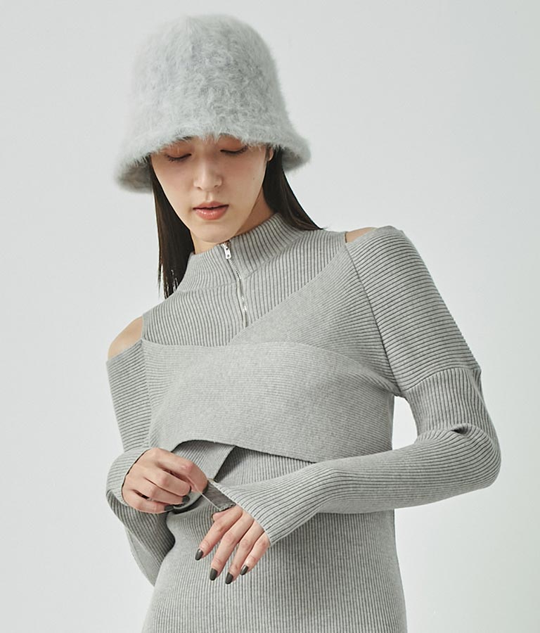 フェイクファー チューリップ ハット 159-5519