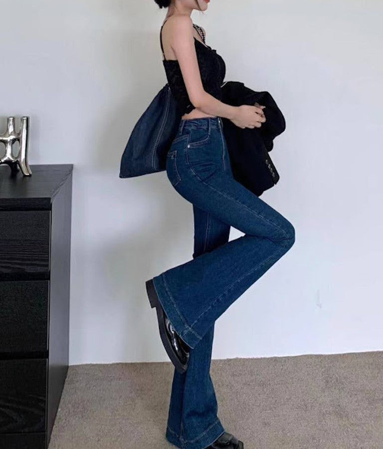 ストレッチ デニム フレアパンツ 552-5814