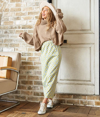 オフタートル クロップド 起毛 ニット トップス 853-5711