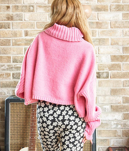 オフタートル クロップド 起毛 ニット トップス 853-5711