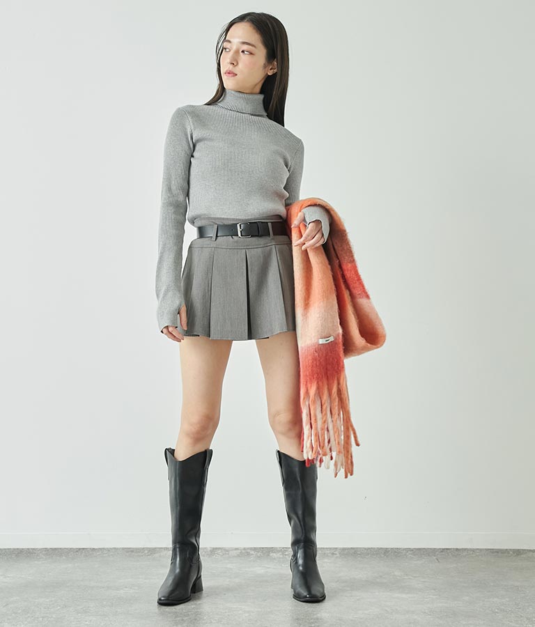 フリンジ大判ストール 159-5517