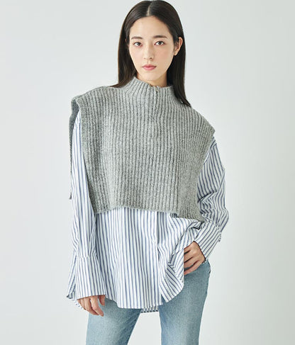 オープンスリーブ オーバー サイズシャツ 154-5505