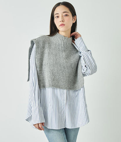 オープンスリーブ オーバー サイズシャツ 154-5505